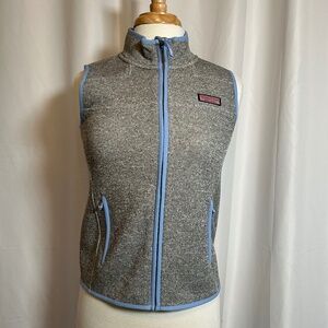 GIRL'S NWT VINEYARD VINES SWEATER FLEECE VEST GRAY HEATHER - SIZE LARGE 14